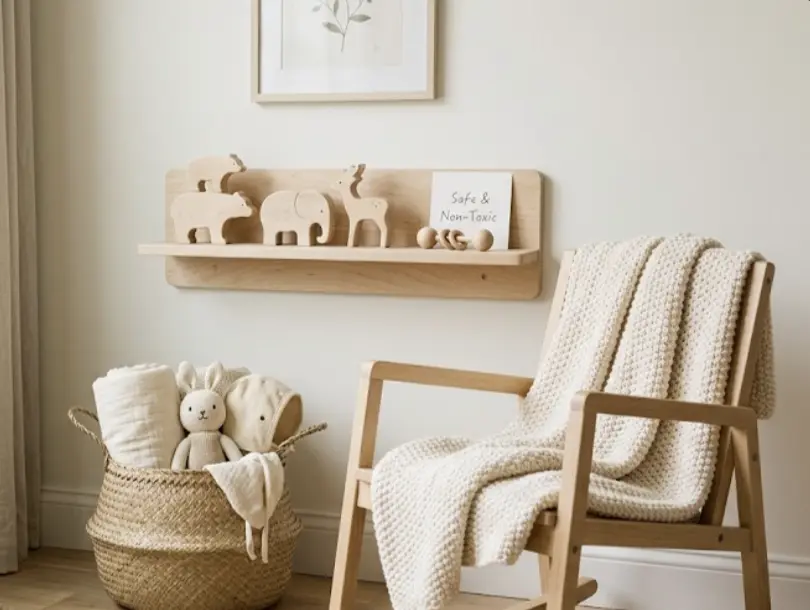 Soft organic cotton baby blankets and natural toys